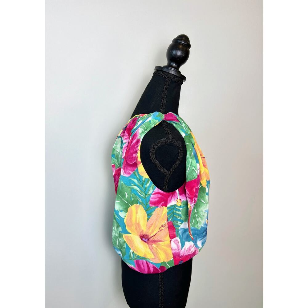Show Me Your Mumu Heyday One Shoulder Tropical Floral Top Size XL Lined Stretch - Picture 4 of 5